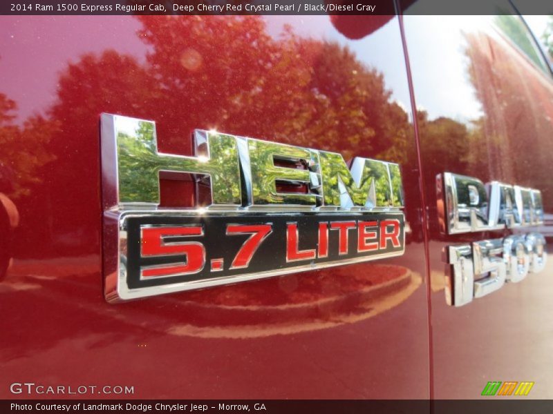 Deep Cherry Red Crystal Pearl / Black/Diesel Gray 2014 Ram 1500 Express Regular Cab