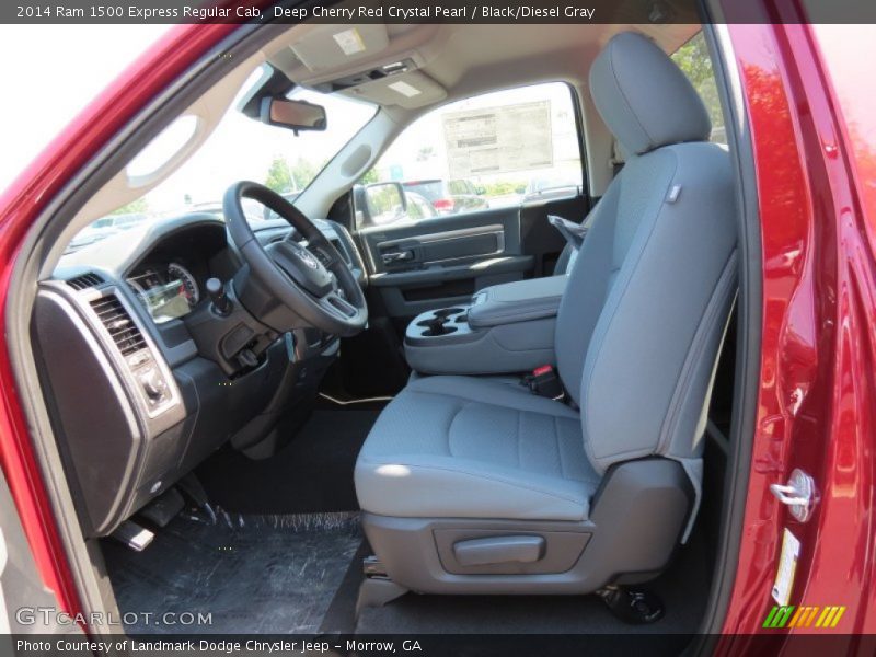 Deep Cherry Red Crystal Pearl / Black/Diesel Gray 2014 Ram 1500 Express Regular Cab