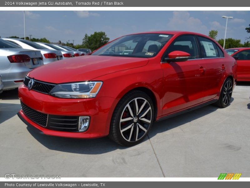 Tornado Red / Titan Black 2014 Volkswagen Jetta GLI Autobahn