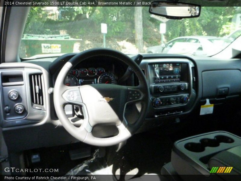 Brownstone Metallic / Jet Black 2014 Chevrolet Silverado 1500 LT Double Cab 4x4
