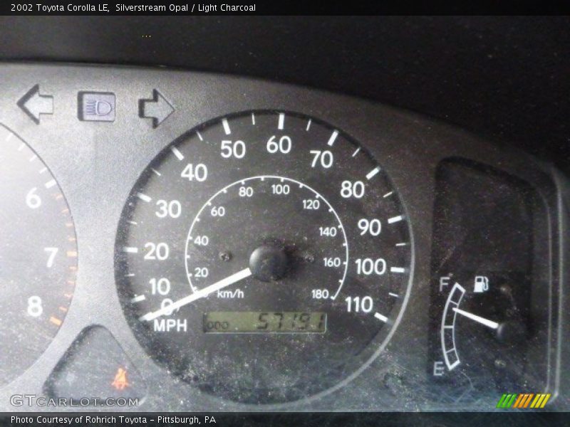 Silverstream Opal / Light Charcoal 2002 Toyota Corolla LE