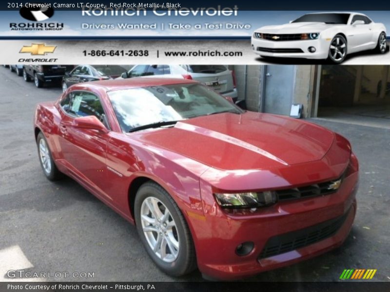 Red Rock Metallic / Black 2014 Chevrolet Camaro LT Coupe