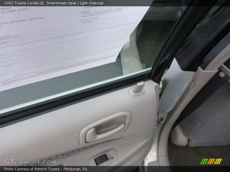 Silverstream Opal / Light Charcoal 2002 Toyota Corolla LE
