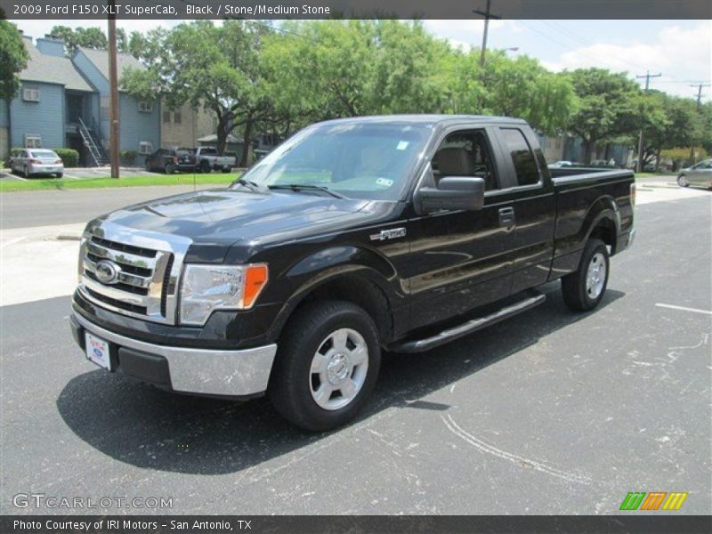 Black / Stone/Medium Stone 2009 Ford F150 XLT SuperCab