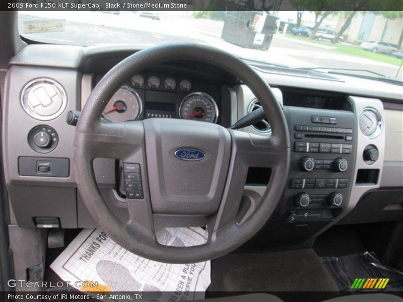 Black / Stone/Medium Stone 2009 Ford F150 XLT SuperCab