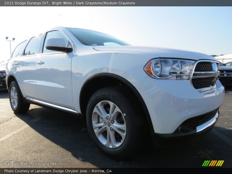 Bright White / Dark Graystone/Medium Graystone 2013 Dodge Durango SXT