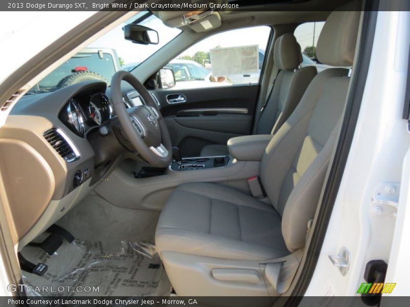 Bright White / Dark Graystone/Medium Graystone 2013 Dodge Durango SXT
