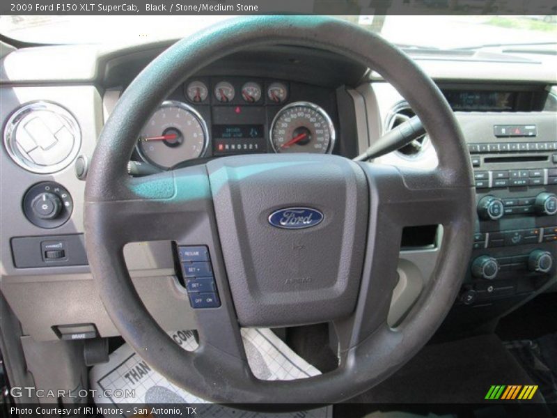 Black / Stone/Medium Stone 2009 Ford F150 XLT SuperCab