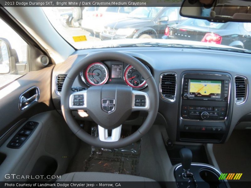 Bright White / Dark Graystone/Medium Graystone 2013 Dodge Durango SXT