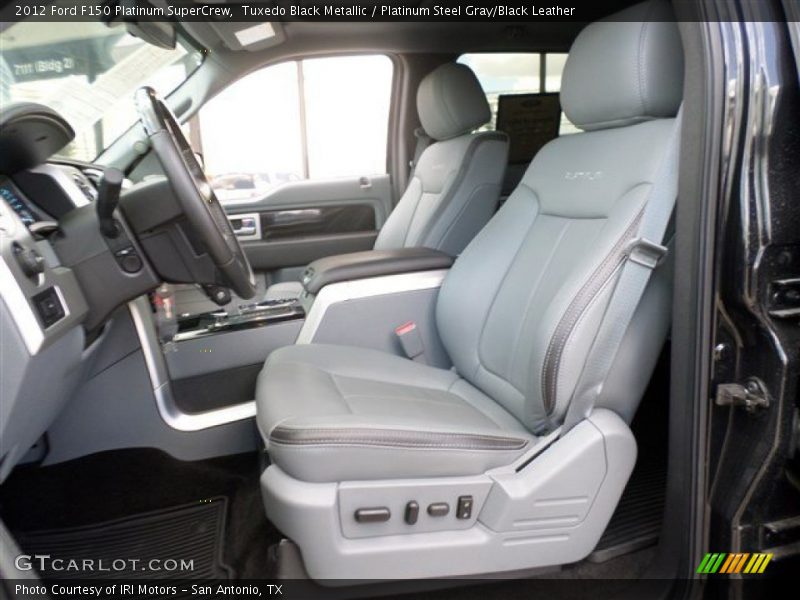 Tuxedo Black Metallic / Platinum Steel Gray/Black Leather 2012 Ford F150 Platinum SuperCrew