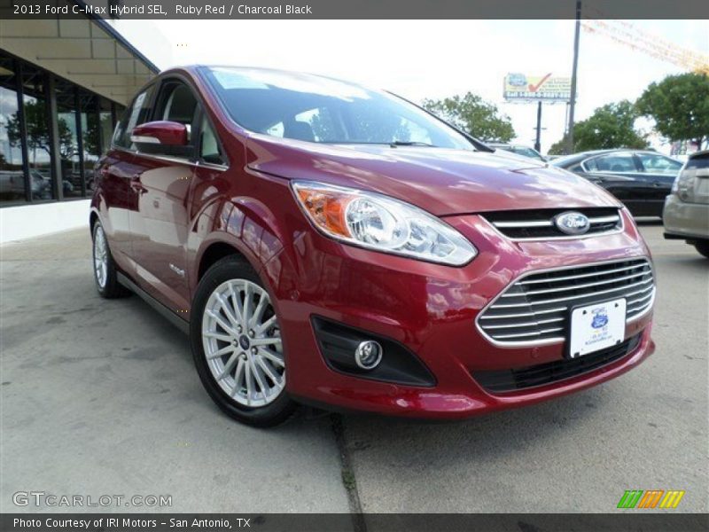 Ruby Red / Charcoal Black 2013 Ford C-Max Hybrid SEL