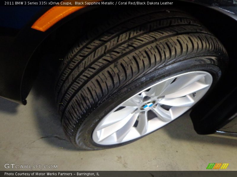 Black Sapphire Metallic / Coral Red/Black Dakota Leather 2011 BMW 3 Series 335i xDrive Coupe
