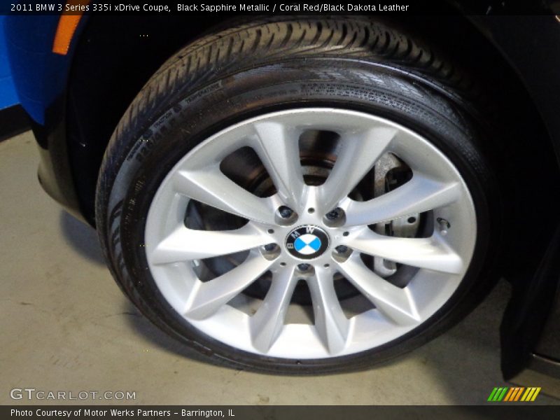 Black Sapphire Metallic / Coral Red/Black Dakota Leather 2011 BMW 3 Series 335i xDrive Coupe