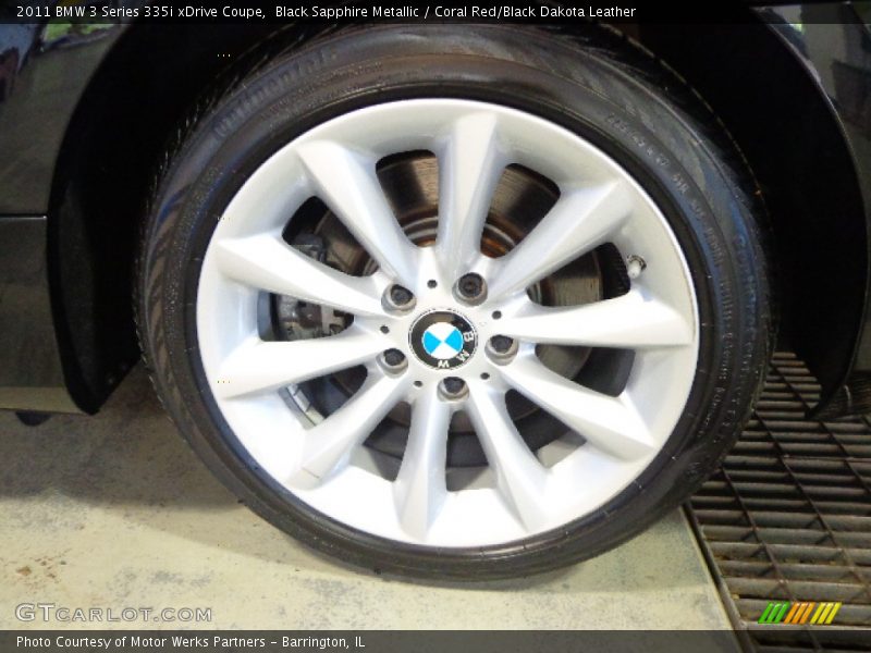Black Sapphire Metallic / Coral Red/Black Dakota Leather 2011 BMW 3 Series 335i xDrive Coupe