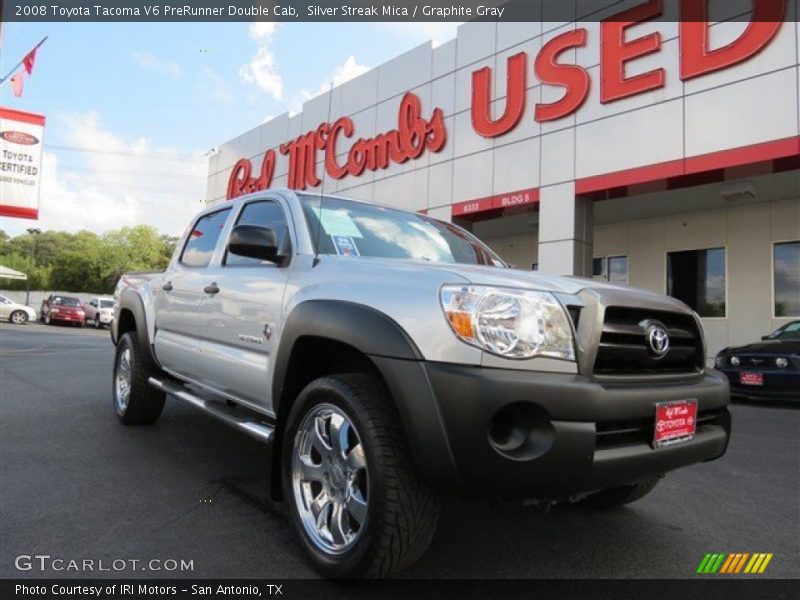 Silver Streak Mica / Graphite Gray 2008 Toyota Tacoma V6 PreRunner Double Cab
