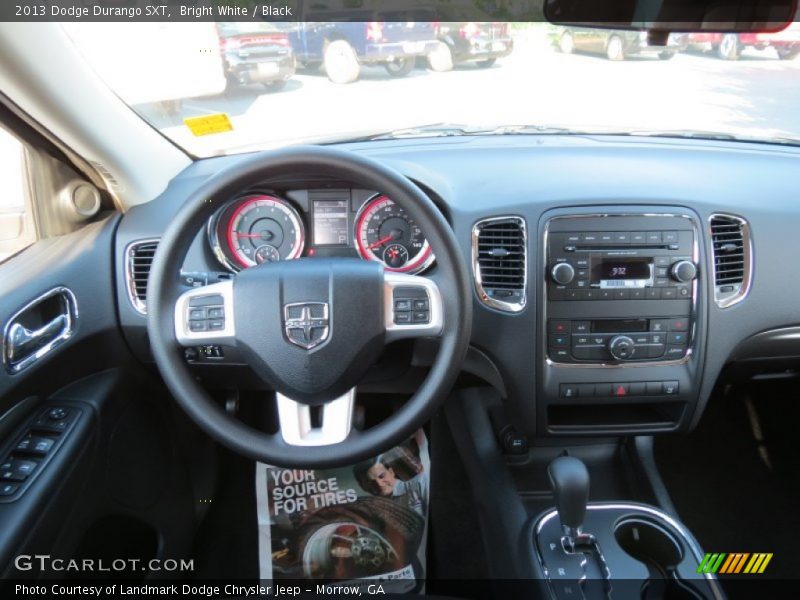 Bright White / Black 2013 Dodge Durango SXT
