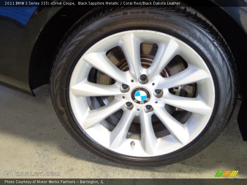 Black Sapphire Metallic / Coral Red/Black Dakota Leather 2011 BMW 3 Series 335i xDrive Coupe