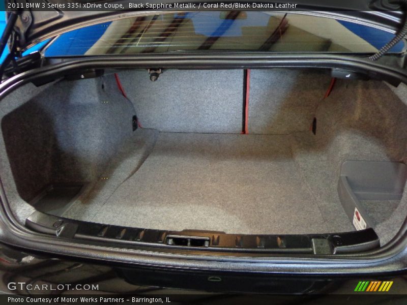 Black Sapphire Metallic / Coral Red/Black Dakota Leather 2011 BMW 3 Series 335i xDrive Coupe