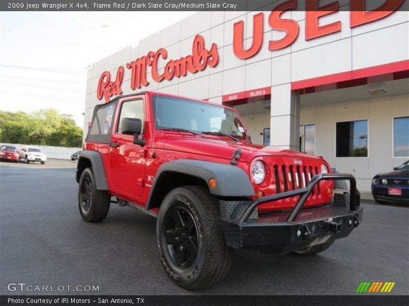 Flame Red / Dark Slate Gray/Medium Slate Gray 2009 Jeep Wrangler X 4x4
