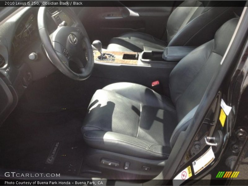 Obsidian Black / Black 2010 Lexus IS 250