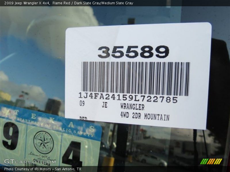 Flame Red / Dark Slate Gray/Medium Slate Gray 2009 Jeep Wrangler X 4x4