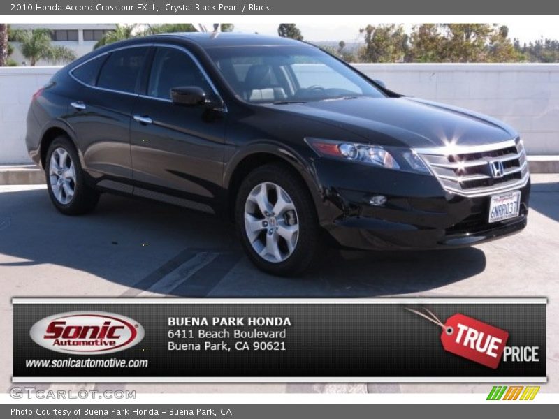 Crystal Black Pearl / Black 2010 Honda Accord Crosstour EX-L