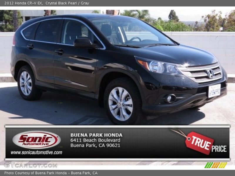 Crystal Black Pearl / Gray 2012 Honda CR-V EX