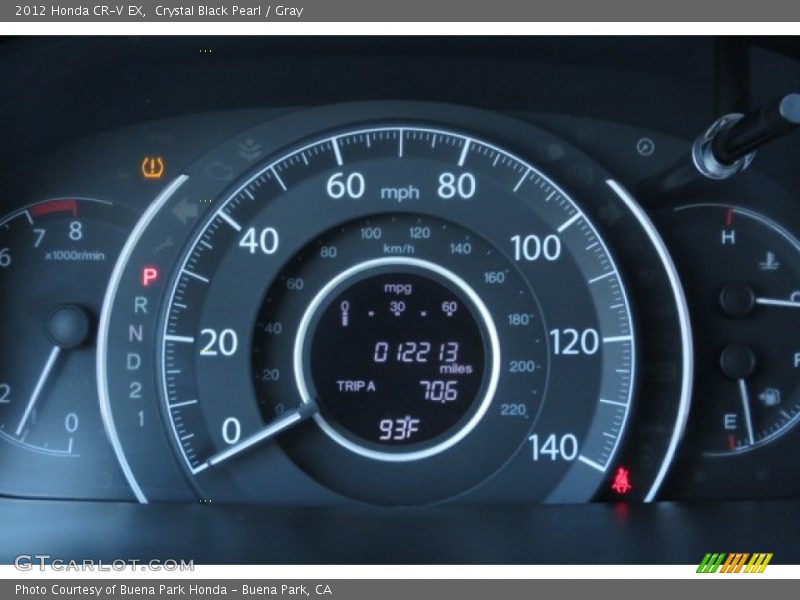Crystal Black Pearl / Gray 2012 Honda CR-V EX