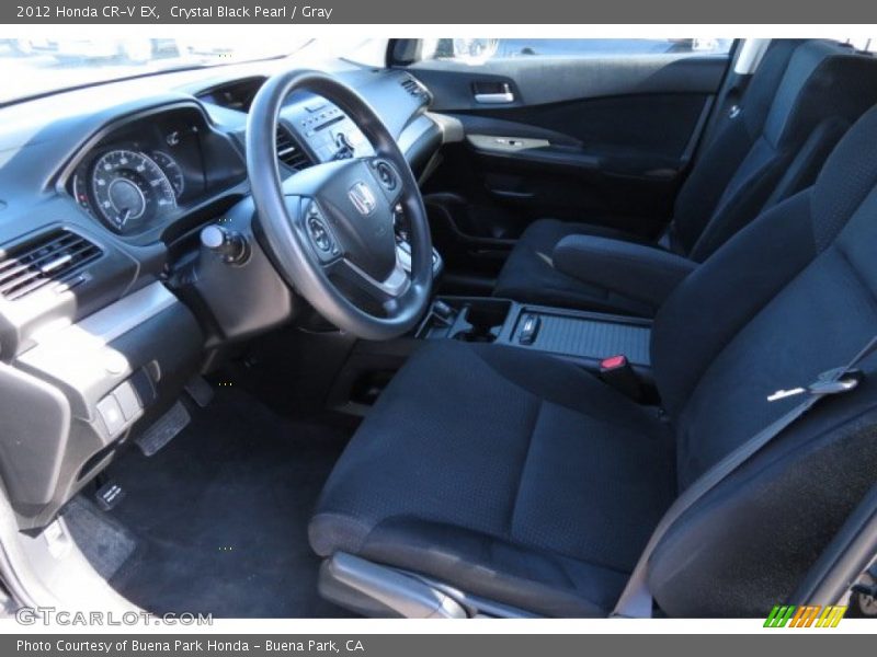 Crystal Black Pearl / Gray 2012 Honda CR-V EX