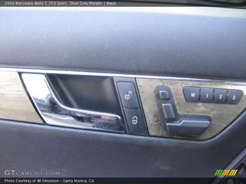Steel Grey Metallic / Black 2009 Mercedes-Benz C 350 Sport
