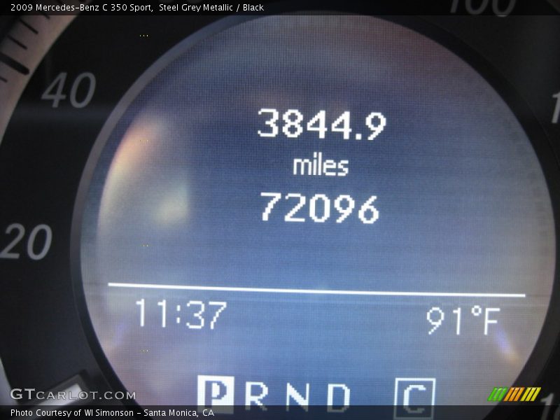 Steel Grey Metallic / Black 2009 Mercedes-Benz C 350 Sport