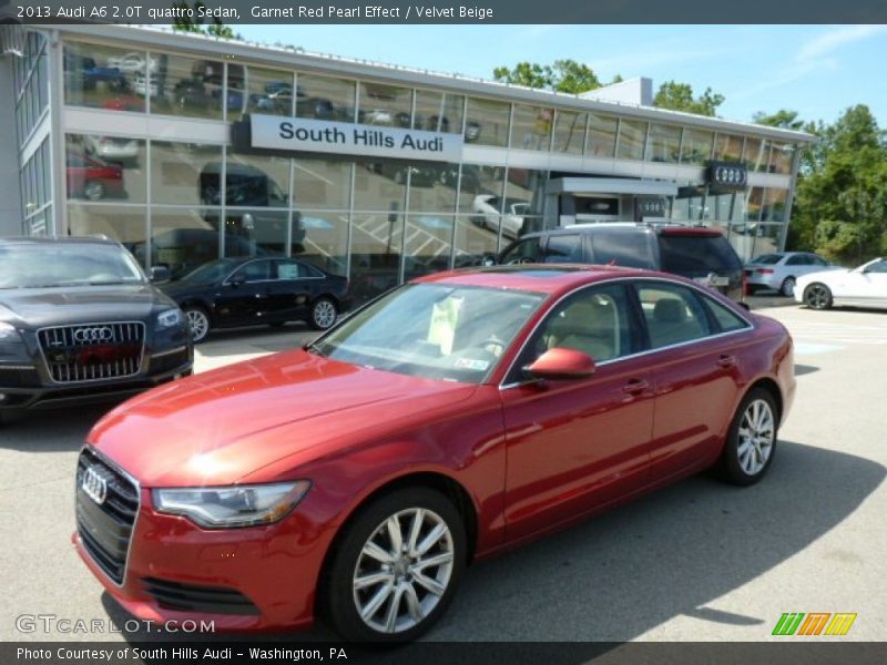 Garnet Red Pearl Effect / Velvet Beige 2013 Audi A6 2.0T quattro Sedan