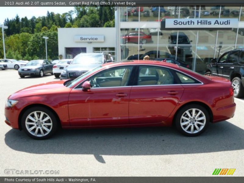 Garnet Red Pearl Effect / Velvet Beige 2013 Audi A6 2.0T quattro Sedan