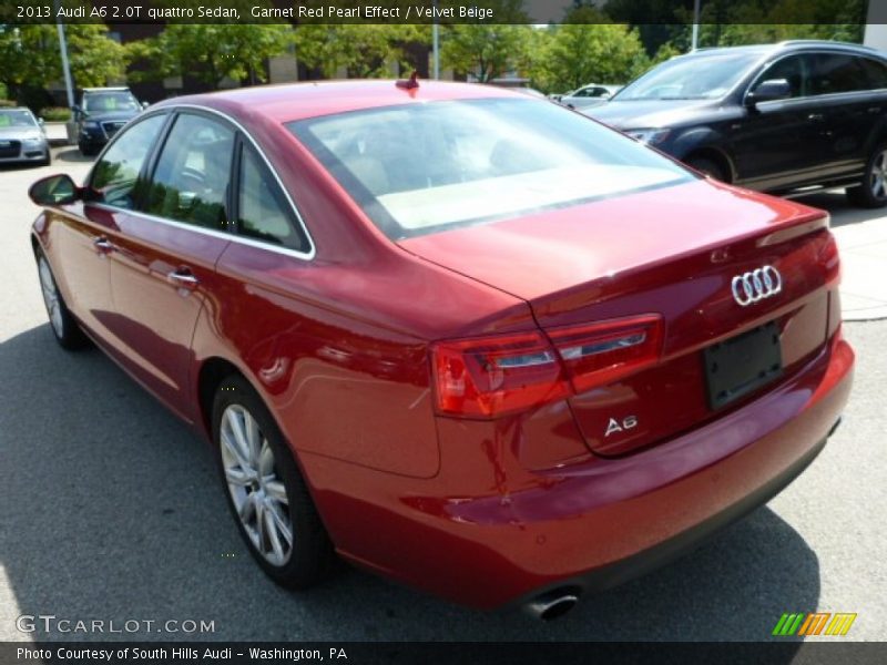 Garnet Red Pearl Effect / Velvet Beige 2013 Audi A6 2.0T quattro Sedan