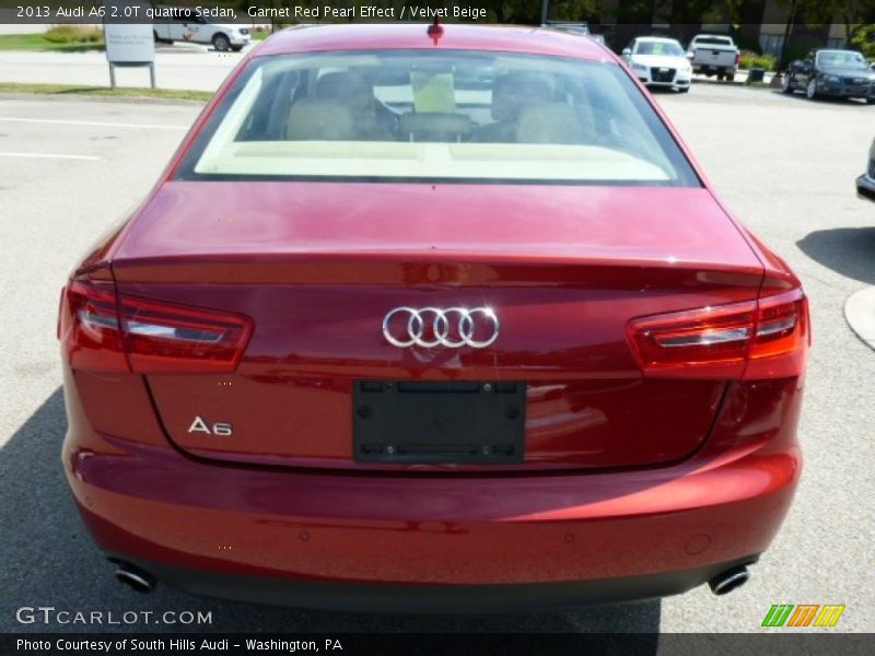 Garnet Red Pearl Effect / Velvet Beige 2013 Audi A6 2.0T quattro Sedan