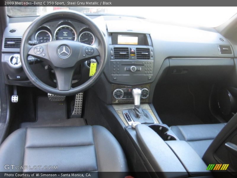 Steel Grey Metallic / Black 2009 Mercedes-Benz C 350 Sport