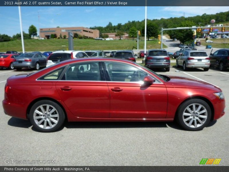 Garnet Red Pearl Effect / Velvet Beige 2013 Audi A6 2.0T quattro Sedan