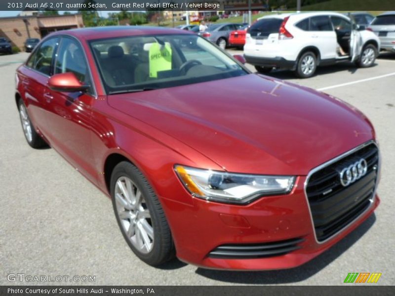 Garnet Red Pearl Effect / Velvet Beige 2013 Audi A6 2.0T quattro Sedan