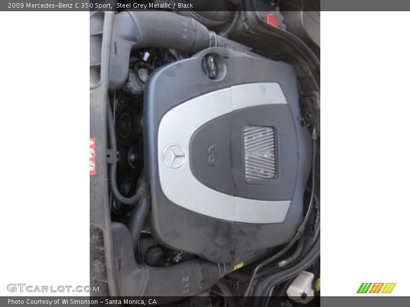 Steel Grey Metallic / Black 2009 Mercedes-Benz C 350 Sport