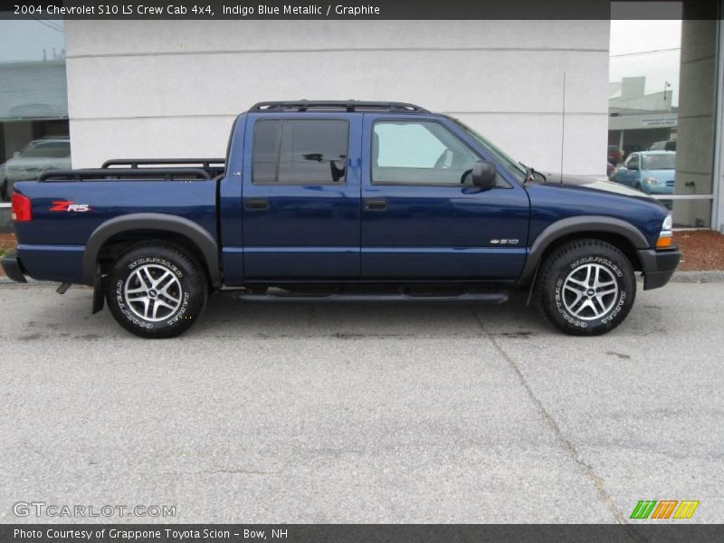 Indigo Blue Metallic / Graphite 2004 Chevrolet S10 LS Crew Cab 4x4