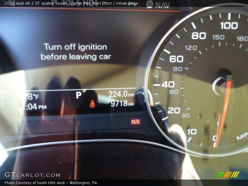 Garnet Red Pearl Effect / Velvet Beige 2013 Audi A6 2.0T quattro Sedan