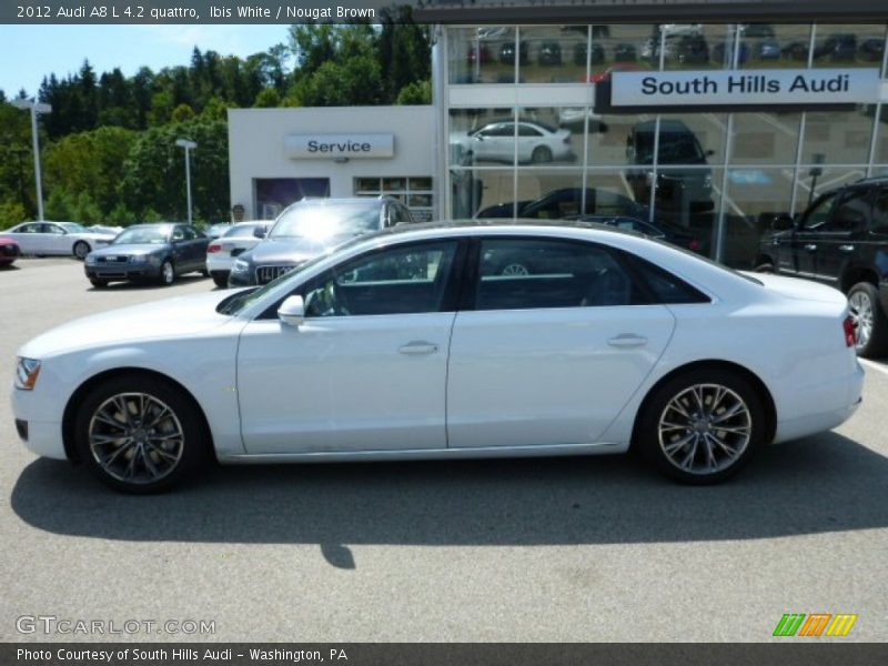 Ibis White / Nougat Brown 2012 Audi A8 L 4.2 quattro