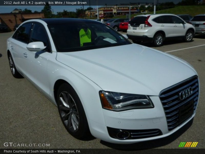 Ibis White / Nougat Brown 2012 Audi A8 L 4.2 quattro