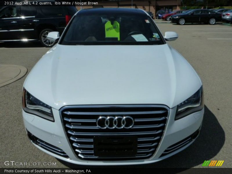Ibis White / Nougat Brown 2012 Audi A8 L 4.2 quattro