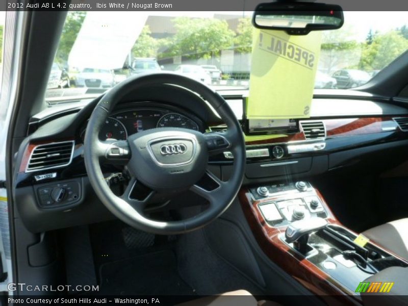 Ibis White / Nougat Brown 2012 Audi A8 L 4.2 quattro