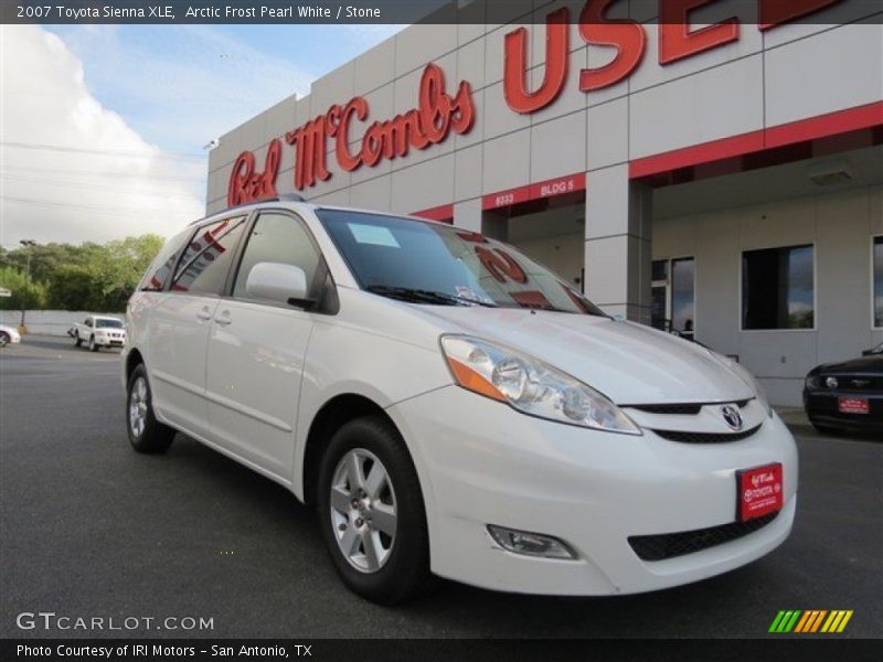 Arctic Frost Pearl White / Stone 2007 Toyota Sienna XLE