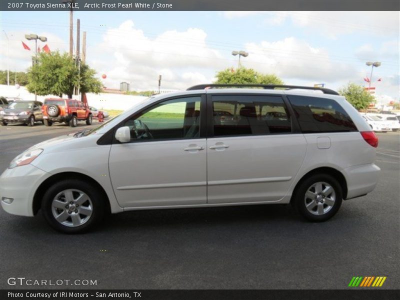 Arctic Frost Pearl White / Stone 2007 Toyota Sienna XLE