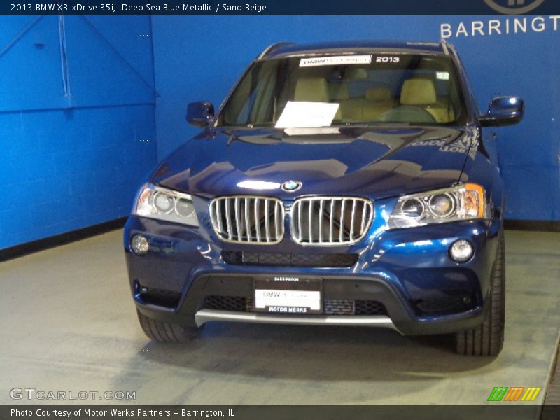 Deep Sea Blue Metallic / Sand Beige 2013 BMW X3 xDrive 35i