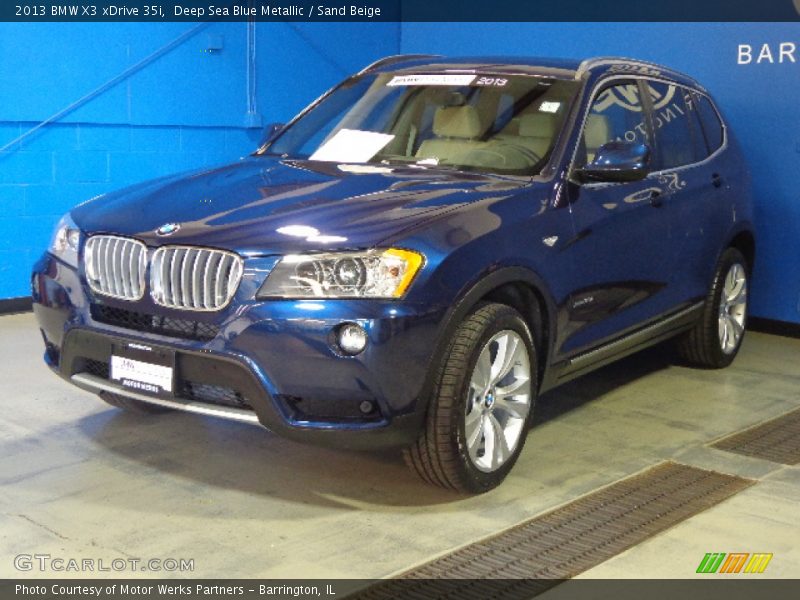 Deep Sea Blue Metallic / Sand Beige 2013 BMW X3 xDrive 35i