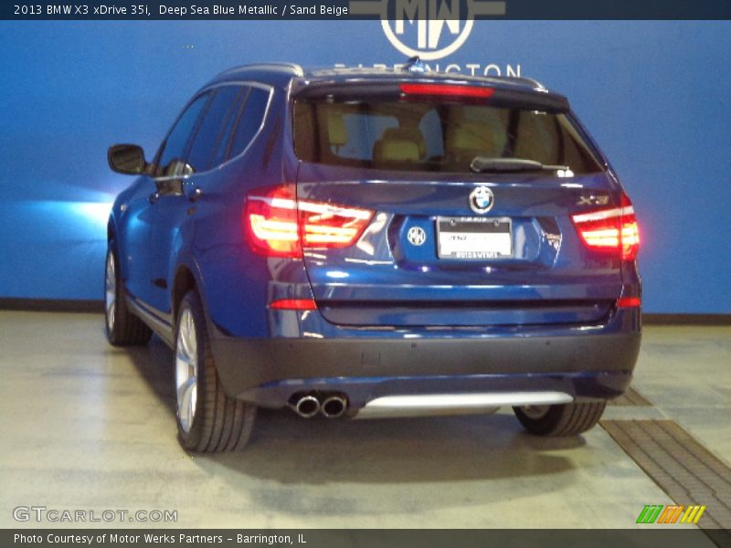 Deep Sea Blue Metallic / Sand Beige 2013 BMW X3 xDrive 35i